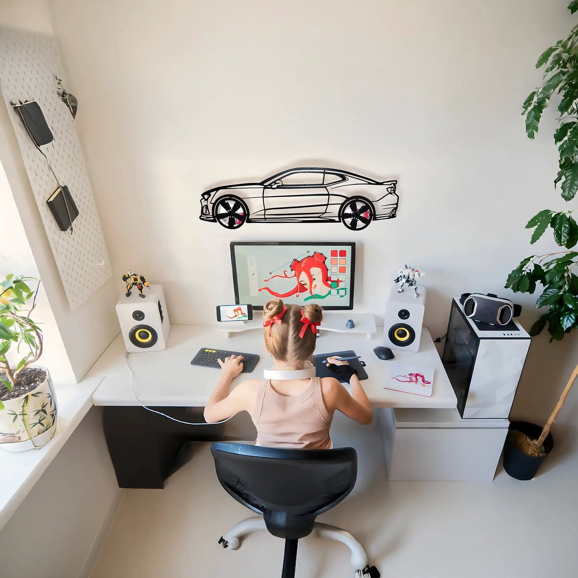 2019 Camaro ZL1 Metal Wall Art – Spinning Wheels Muscle Decor-KAFMEKA005 by Enova Art