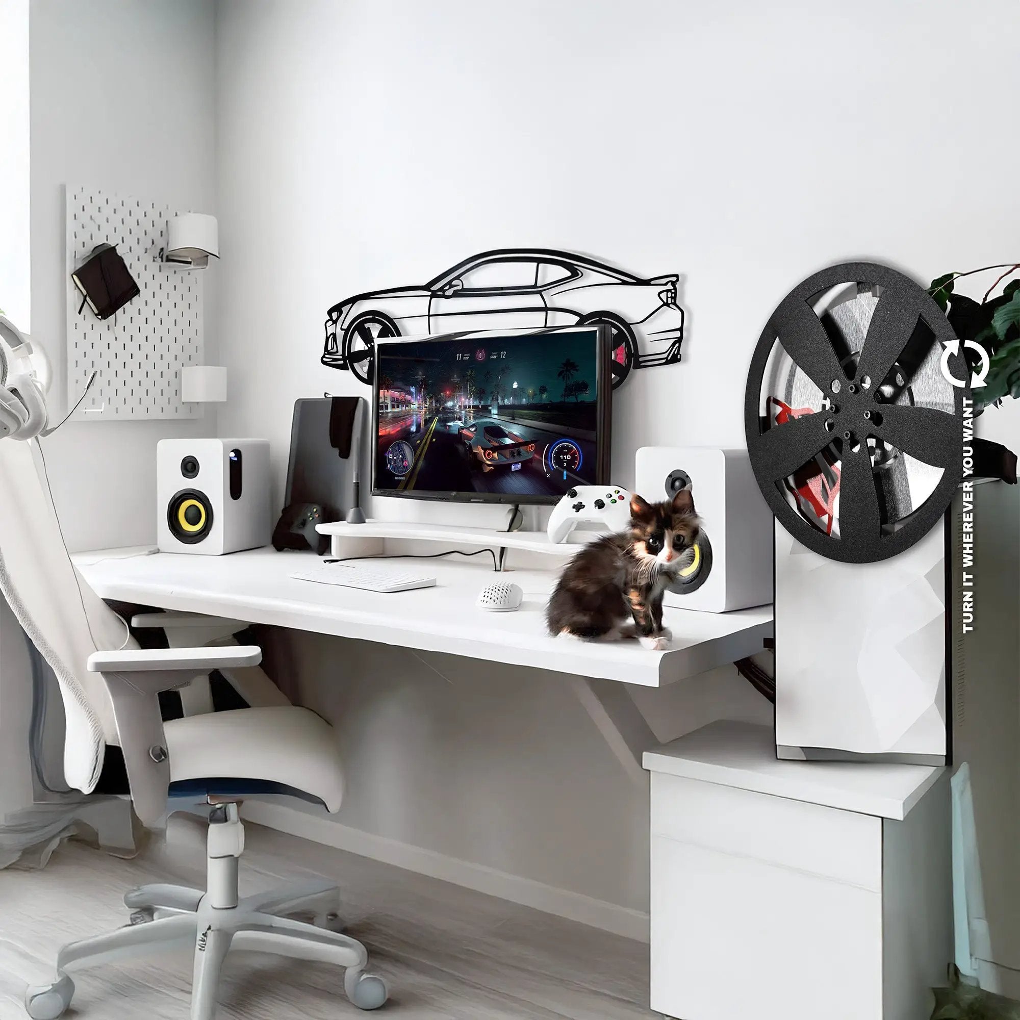2019 Camaro ZL1 Metal Wall Art – Spinning Wheels Muscle Decor-KAFMEKA005 by Enova Art