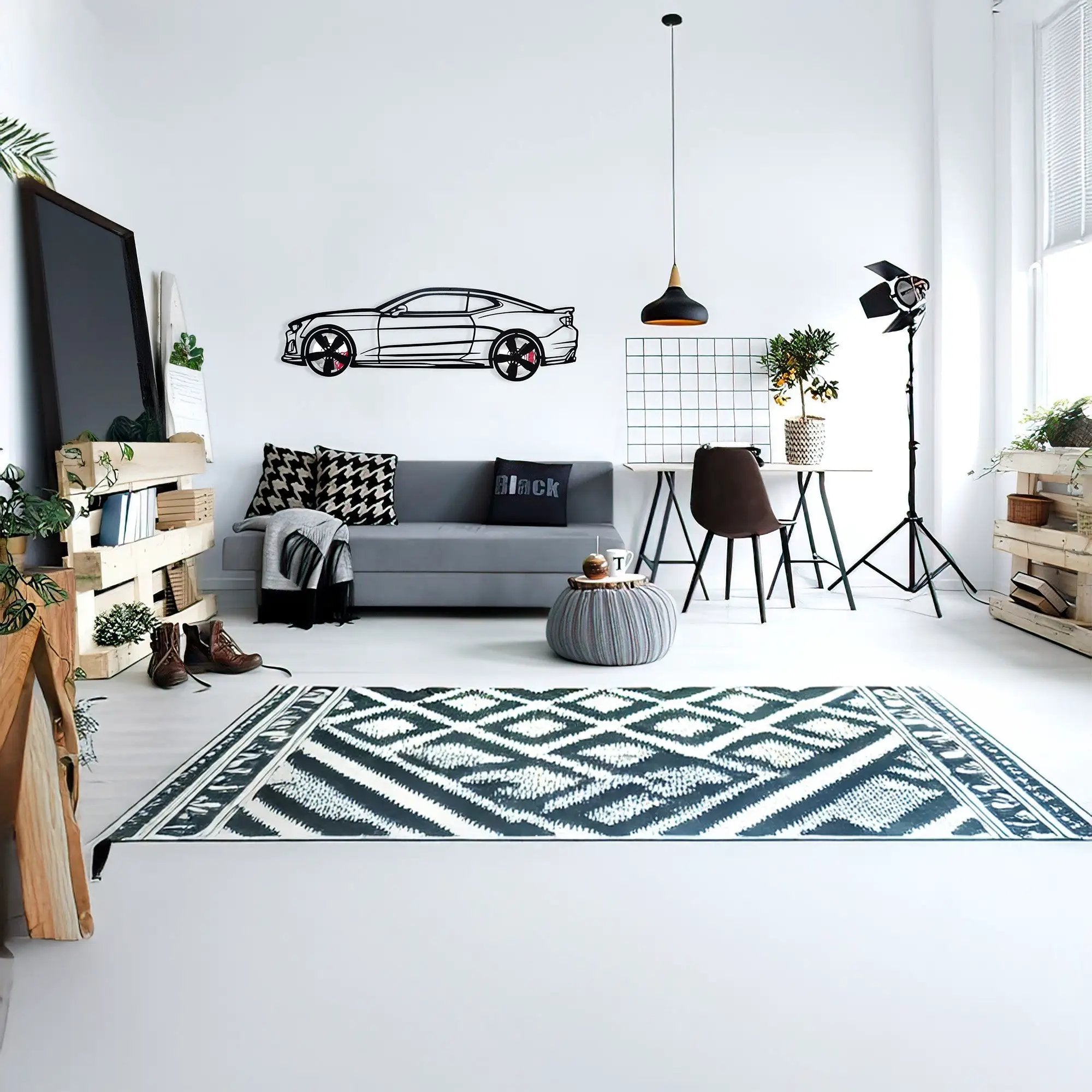 2019 Camaro ZL1 Metal Wall Art – Spinning Wheels Muscle Decor-KAFMEKA005 by Enova Art