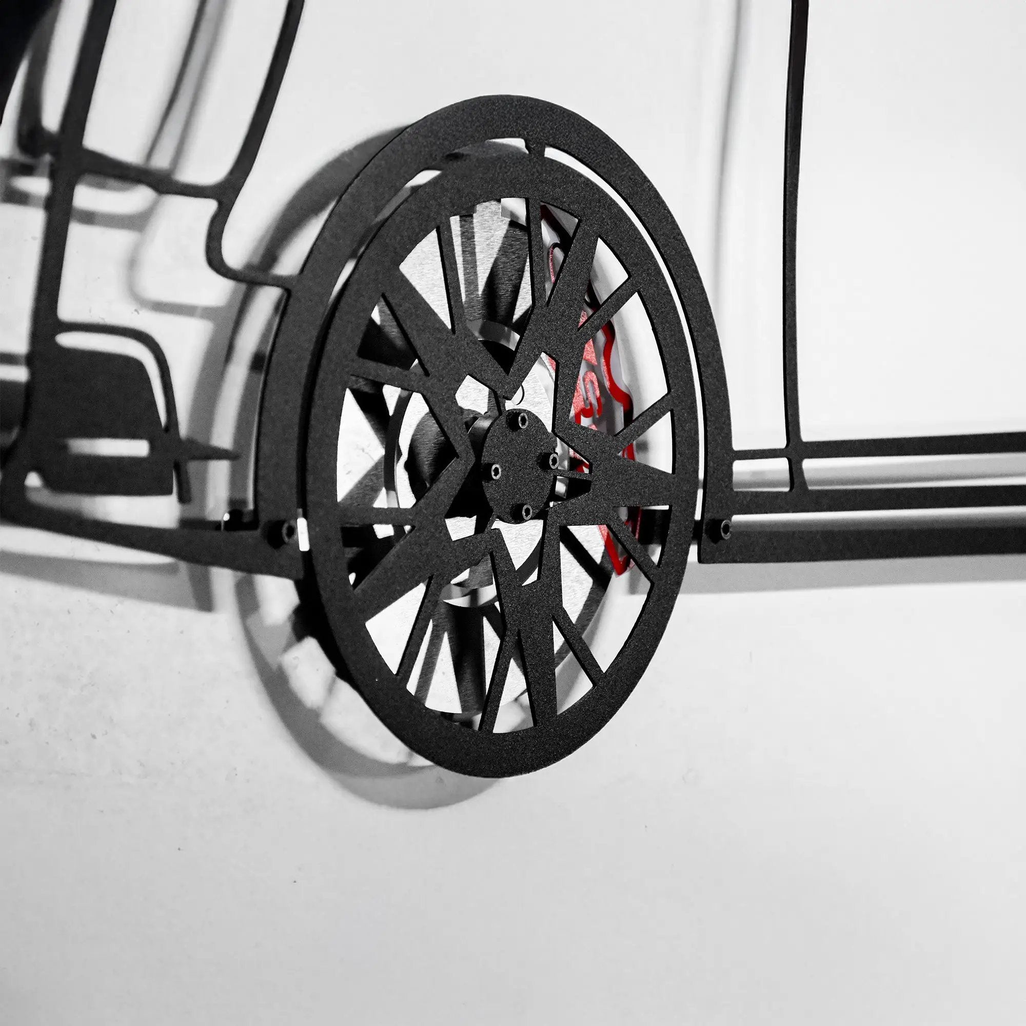 Audi S4 Wall Art – Steel Silhouette with Spinning Wheels -KAFMEKA011 by Enova Art