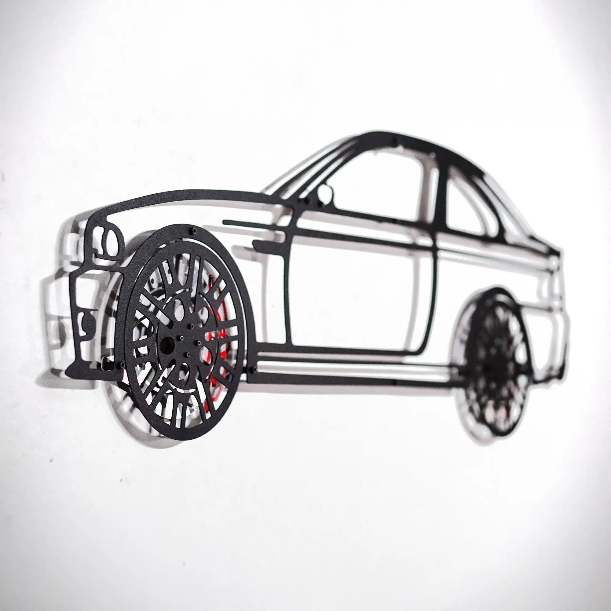 BMW E46 M3 Wall Art – Steel Silhouette with Spinning Wheels-KAFMEKA016 by Enova Art