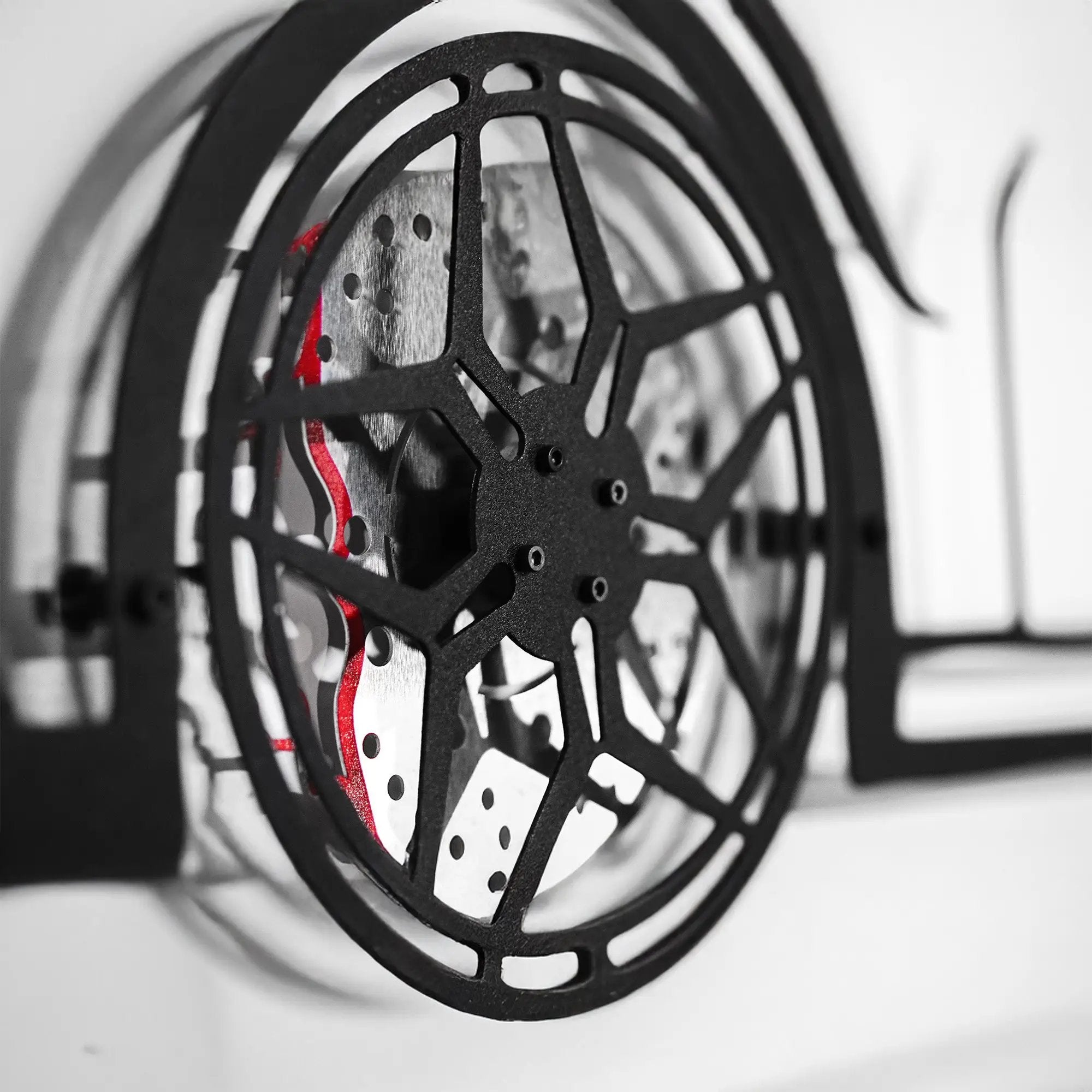 BMW M3 Wall Art – F80 Steel Silhouette with Spinning Wheels-KAFMEKA017 by Enova Art
