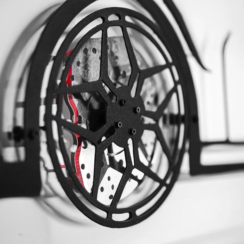 BMW M3 Wall Art – F80 Steel Silhouette with Spinning Wheels-KAFMEKA017 by Enova Art