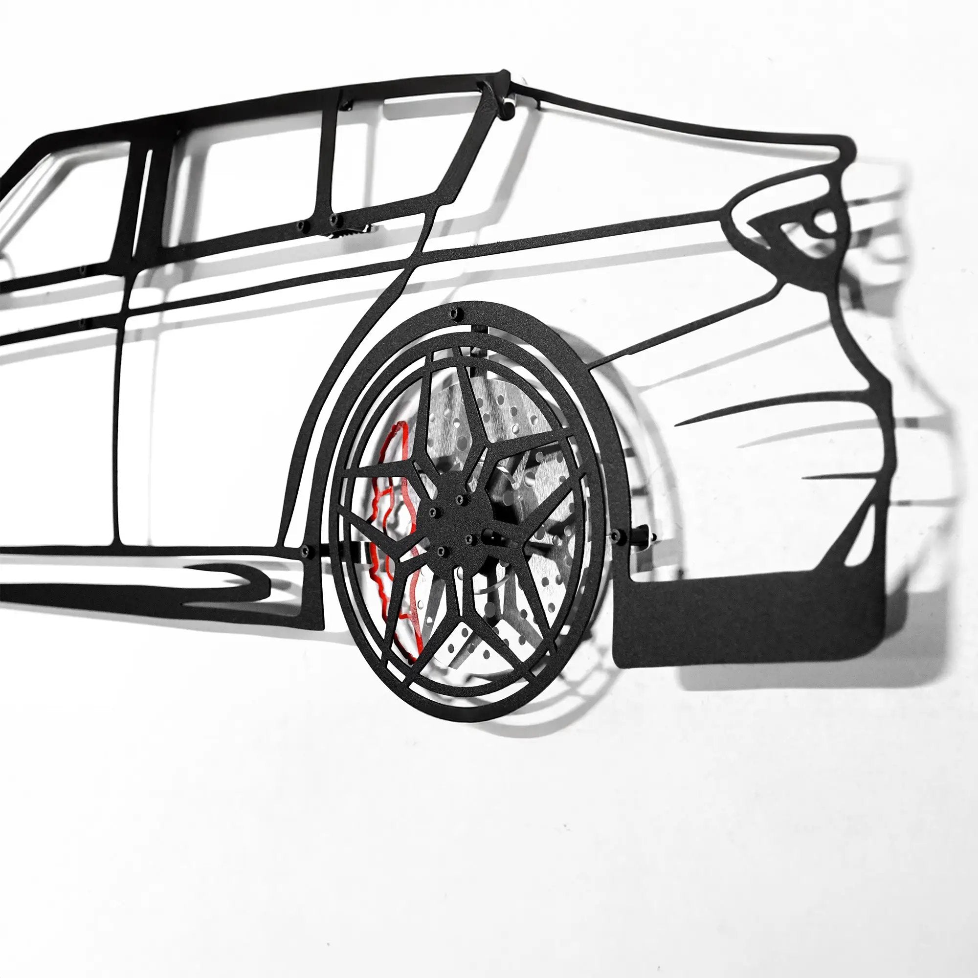 BMW M3 Wall Art – F80 Steel Silhouette with Spinning Wheels-KAFMEKA017 by Enova Art