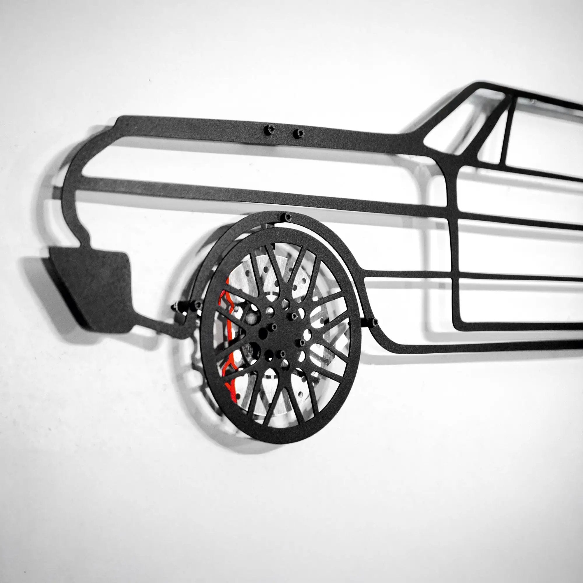 Chevrolet Impala Wall Art – Classic Steel Silhouette with Spinning Wheels-KAFMEKA019 by Enova Art