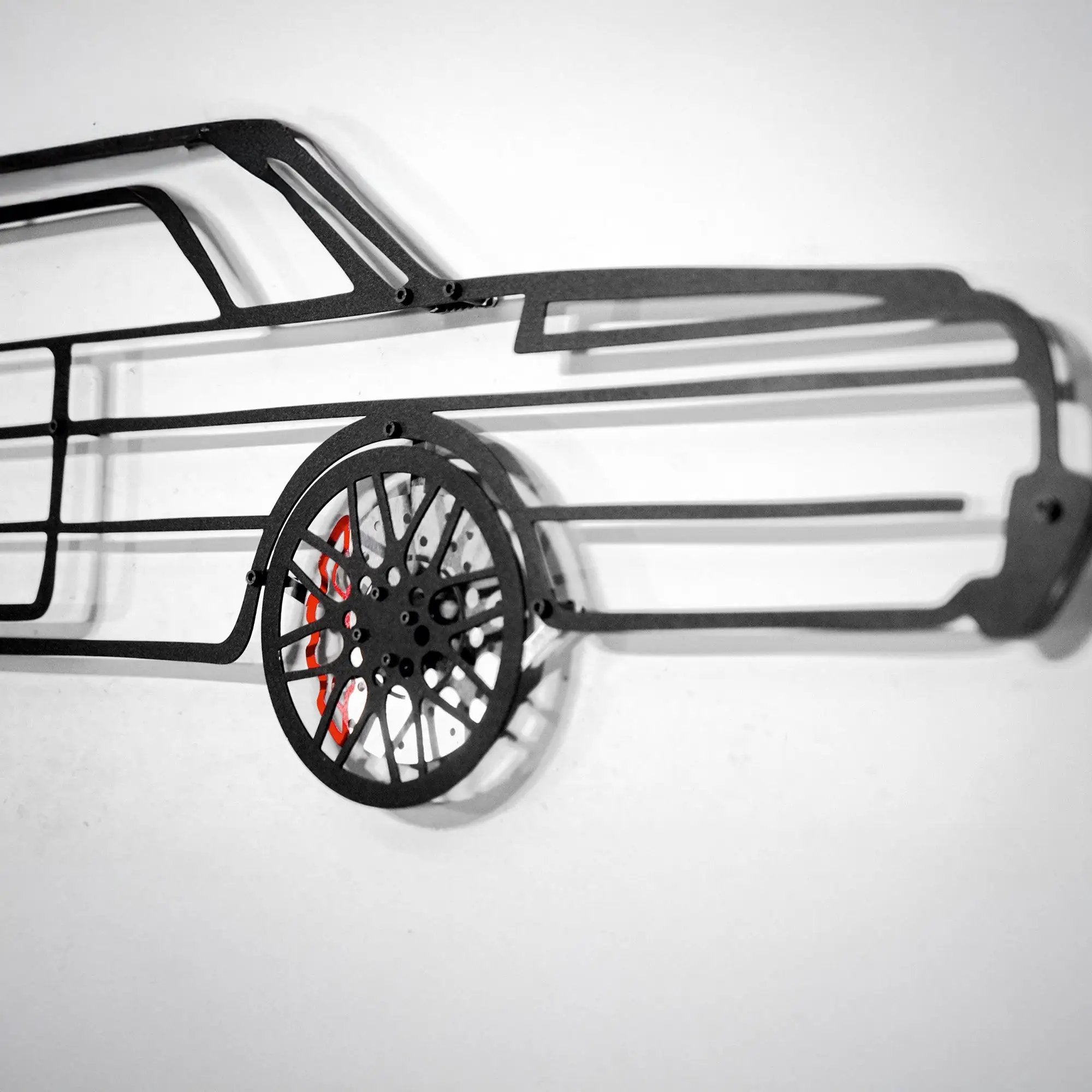 Chevrolet Impala Wall Art – Classic Steel Silhouette with Spinning Wheels-KAFMEKA019 by Enova Art