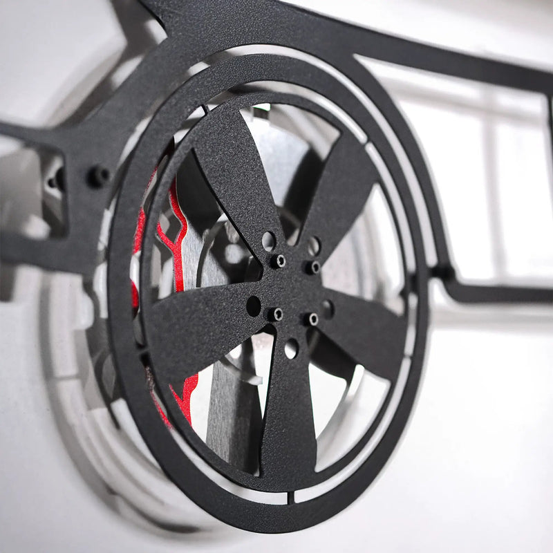 1969 Chevrolet Camaro Wall Art – Classic Steel Silhouette with Spinning Wheels-KAFMEKA021 by Enova Art
