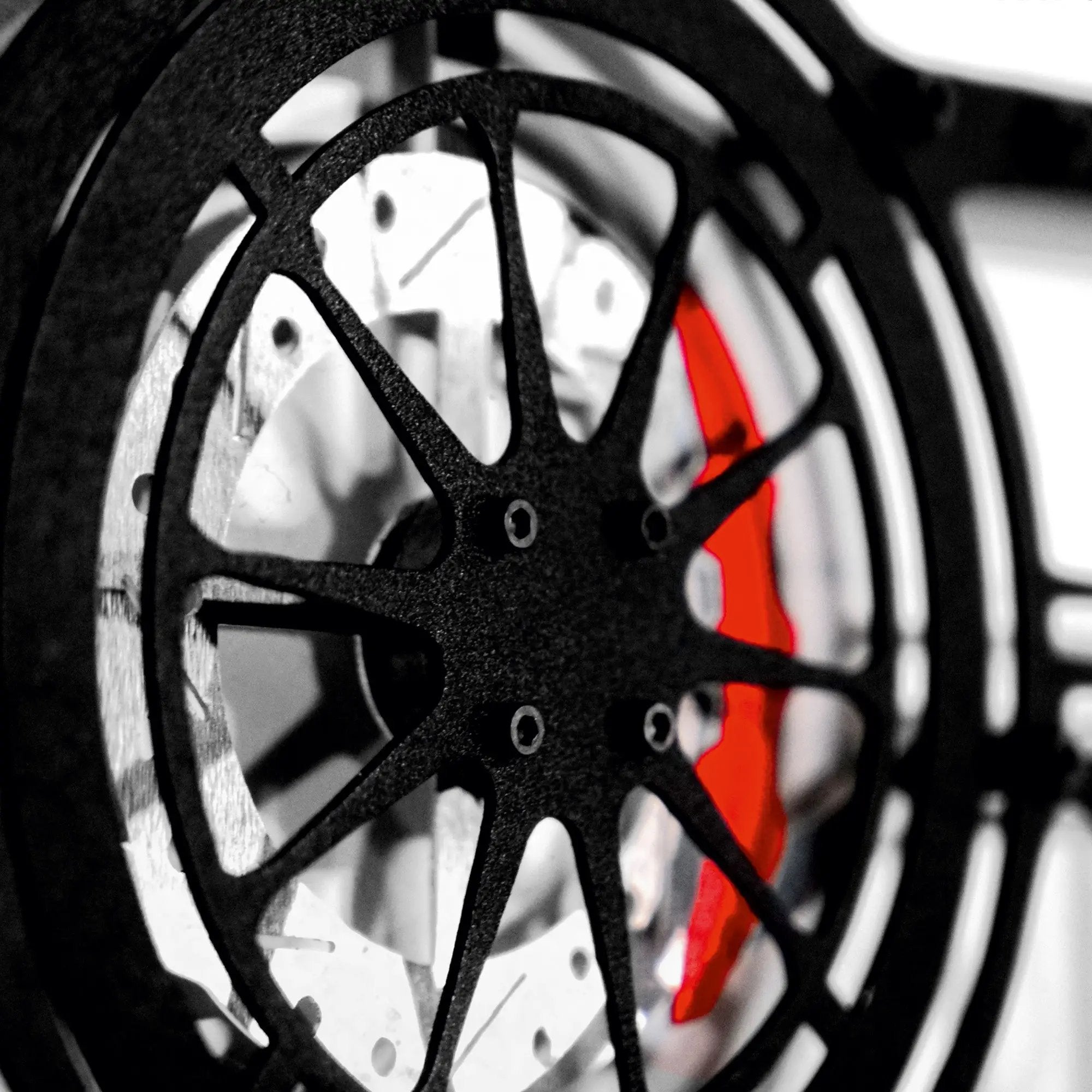 Formula 1 Wall Art – Steel Silhouette Racing Car with Spinning Wheels-KAFMEKA023 by Enova Art