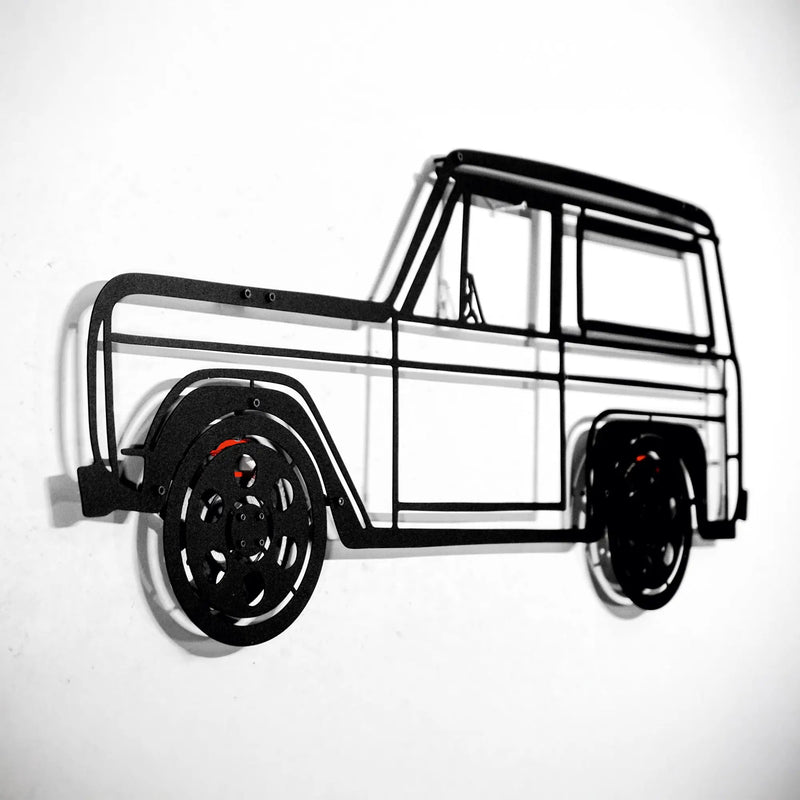 1972 Ford Bronco Wall Art – Classic 4x4 Steel Silhouette with Spinning Wheels-KAFMEKA026 by Enova Art