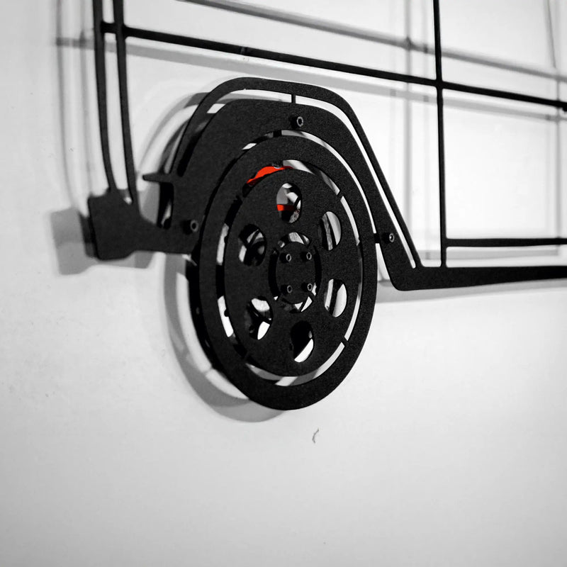 1972 Ford Bronco Wall Art – Classic 4x4 Steel Silhouette with Spinning Wheels-KAFMEKA026 by Enova Art