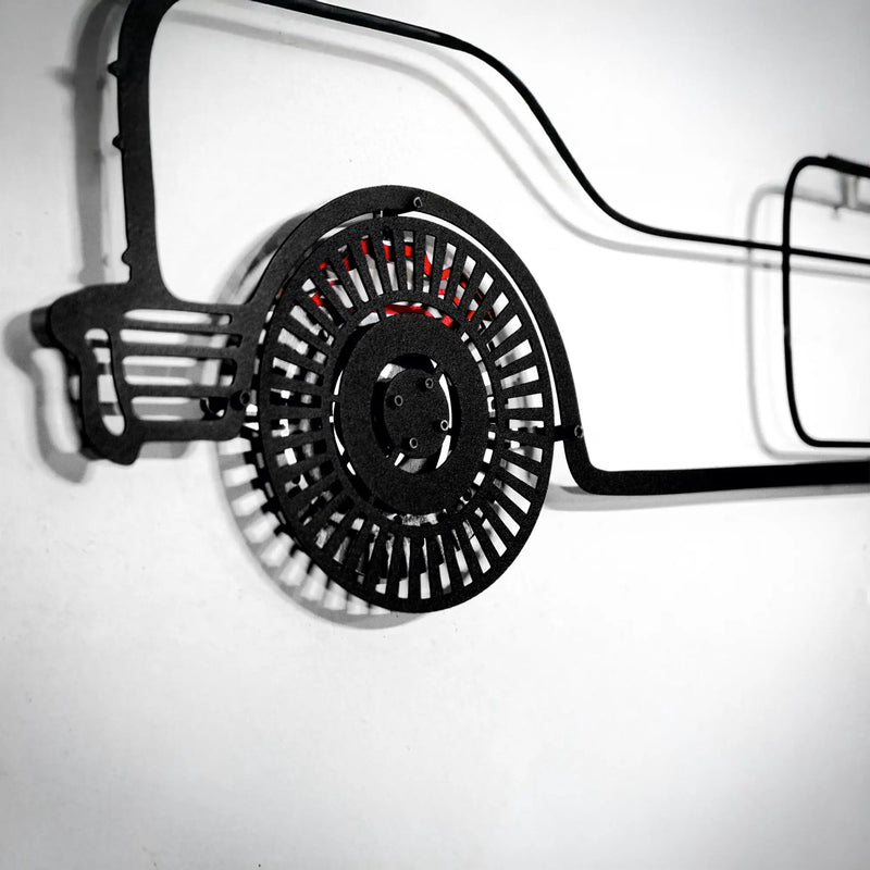 1957 Ford Thunderbird Wall Art – Classic Convertible Steel Silhouette-KAFMEKA027 by Enova Art