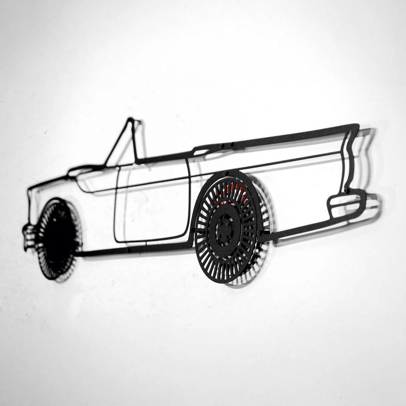1957 Ford Thunderbird Wall Art – Classic Convertible Steel Silhouette-KAFMEKA027 by Enova Art