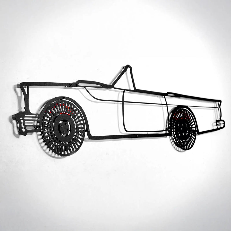1957 Ford Thunderbird Wall Art – Classic Convertible Steel Silhouette-KAFMEKA027 by Enova Art