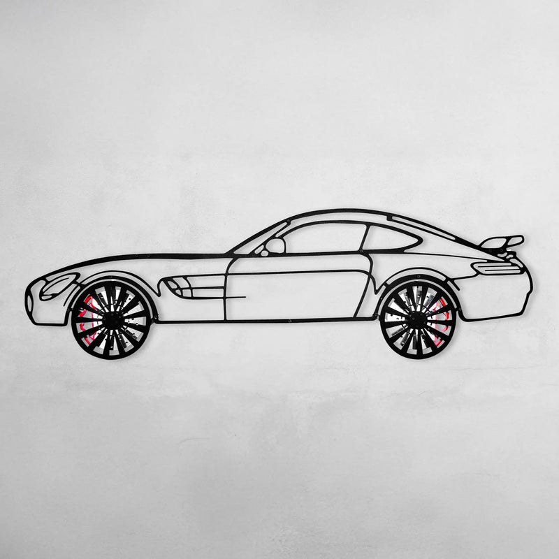 Mercedes-AMG GT R Wall Art – Steel Silhouette with Spinning Wheels-KAFMEKA033 by Enova Art