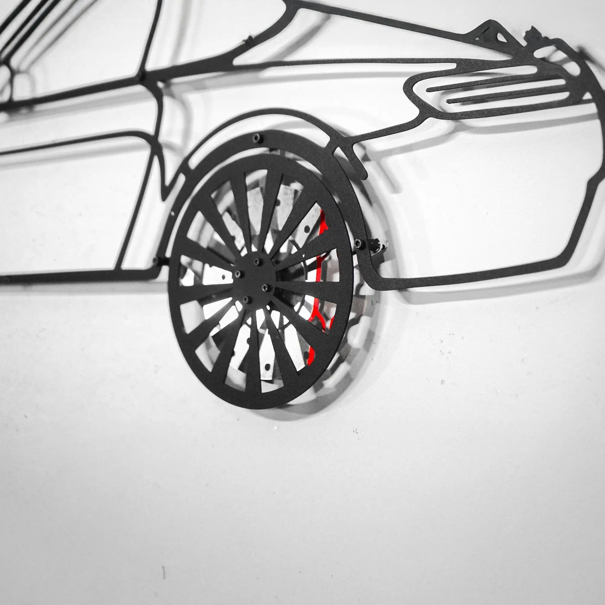 Mercedes-AMG GT R Wall Art – Steel Silhouette with Spinning Wheels-KAFMEKA033 by Enova Art