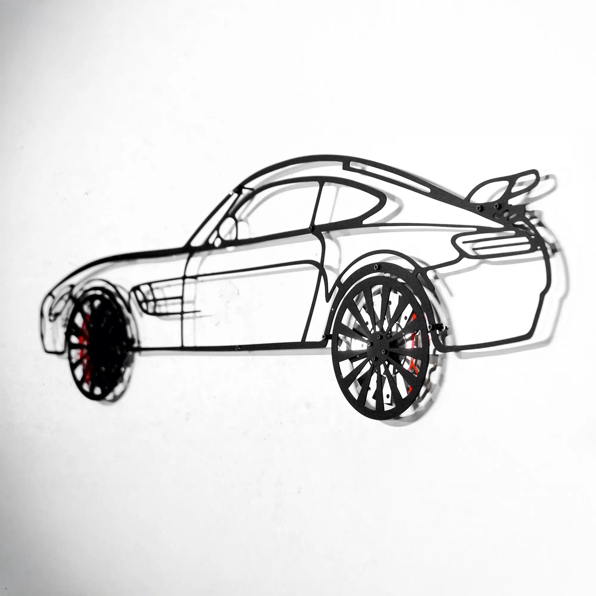 Mercedes-AMG GT R Wall Art – Steel Silhouette with Spinning Wheels-KAFMEKA033 by Enova Art