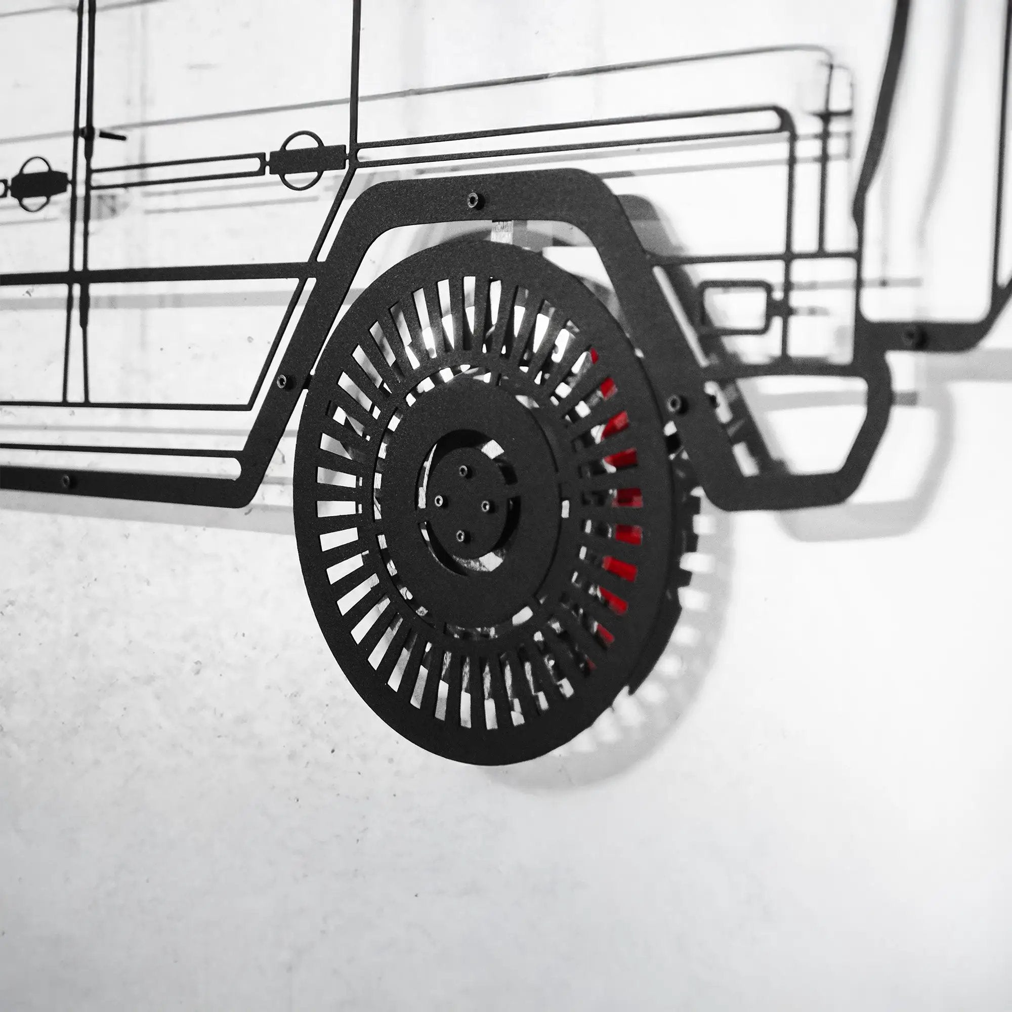 Mercedes G63 AMG Wall Art – Luxury 4x4 Steel Silhouette with Spinning Wheels-KAFMEKA034 by Enova Art