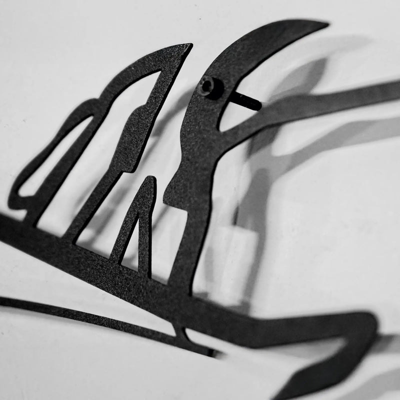 Porsche 911 GT Wall Art – Steel Silhouette with Spinning Wheels-KAFMEKA037 by Enova Art