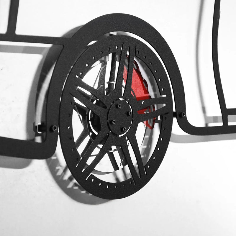 Toyota Supra MK4 Wall Art – JDM Legend Steel Silhouette with Spinning Wheels-KAFMEKA043 by Enova Art