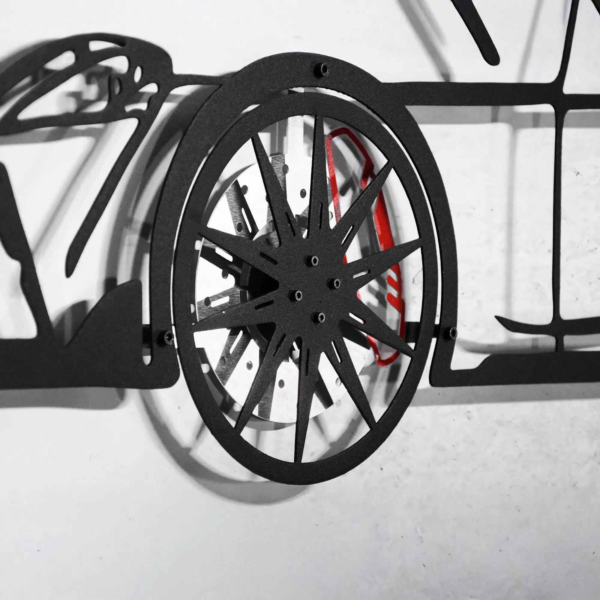 Toyota Supra MK5 Wall Art – Modern JDM Steel Silhouette with Spinning Wheels-KAFMEKA044 by Enova Art