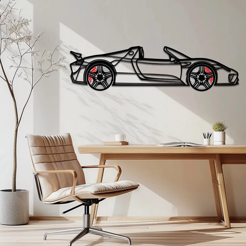 Porsche 918 Spyder Silhouette Metal Wall Art – Hybrid Hypercar Decor with Rotating Wheels ⚡🏁,KAFMEKA061 by Enova Art