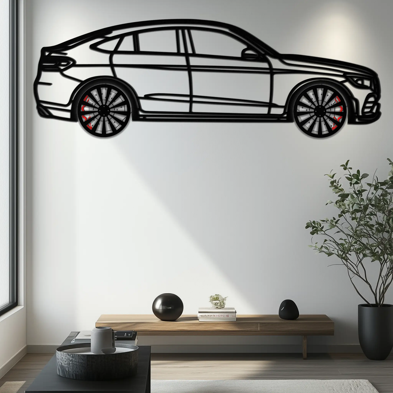 Mercedes GLC Coupe Metal Wall Art – Rotating Wheels Edition | Luxury AMG-Inspired Garage & Home Decor -KAFMEKA081 by Enova Art