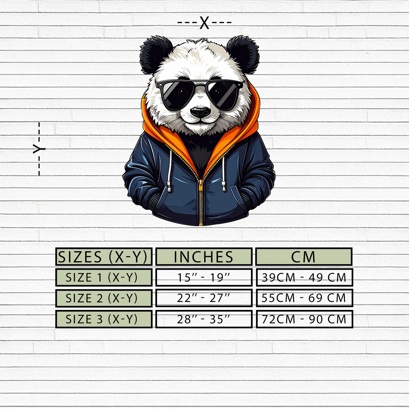 Cool Panda with Hoodie Metal Wall Art – Urban Animal UV Print Decor-KAFUVM001 by Enova Art