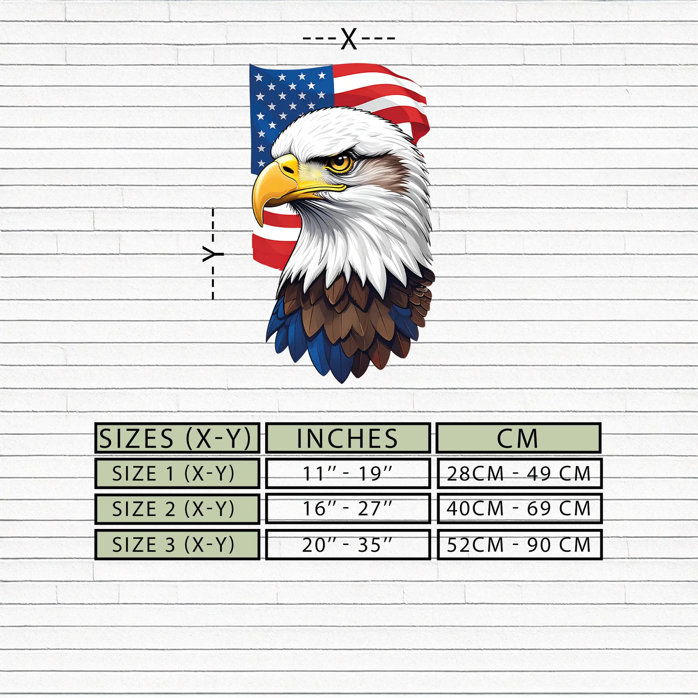 American Eagle Metal Wall Art – Patriotic UV Printed Decor-KAFUVM003 by Enova Art