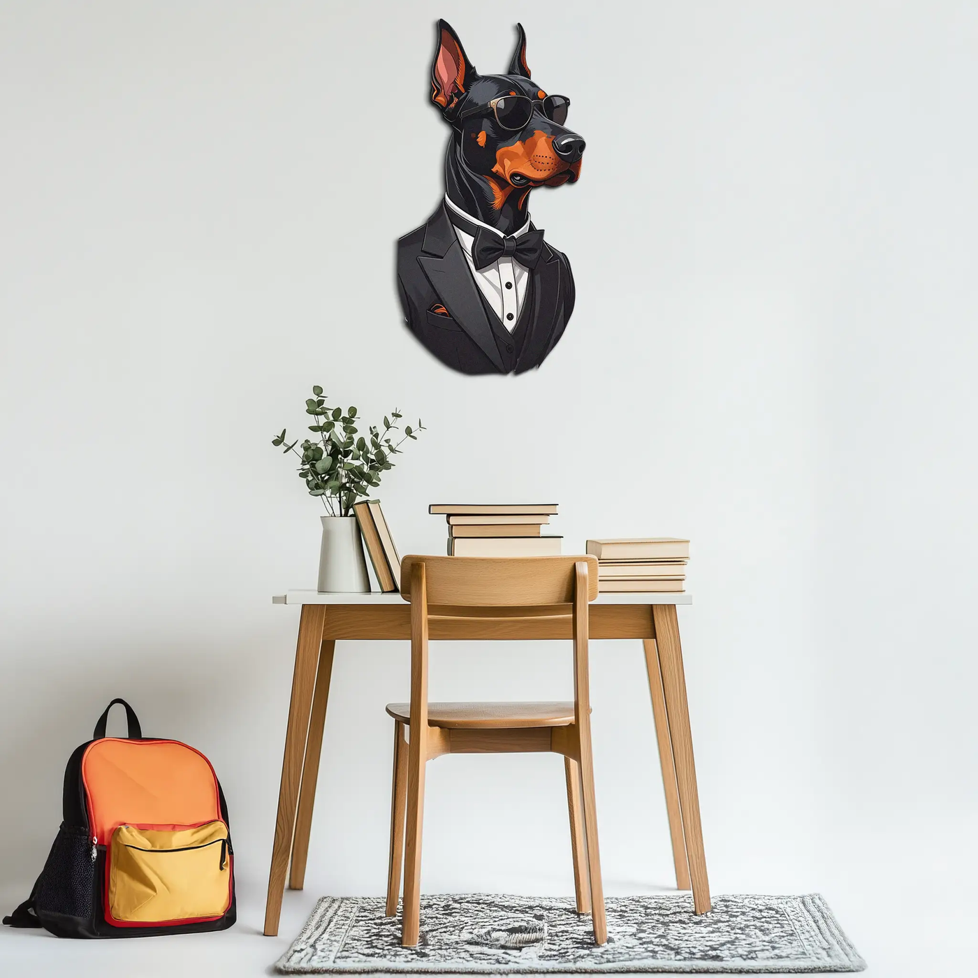 Gentleman Doberman Metal Wall Art – Cool Dog UV Decor-KAFUVM005 by Enova Art