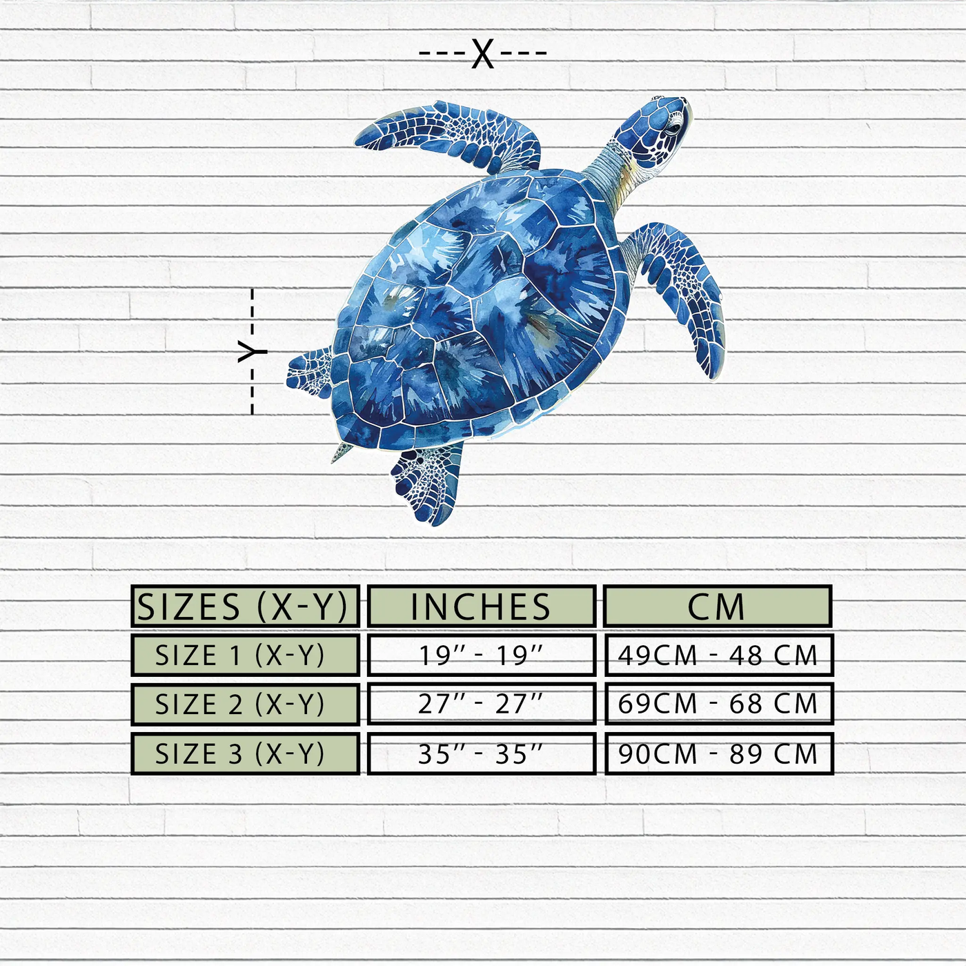 Blue Mosaic Sea Turtle Metal Wall Art – Ocean UV Decor-KAFUVM007 by Enova Art