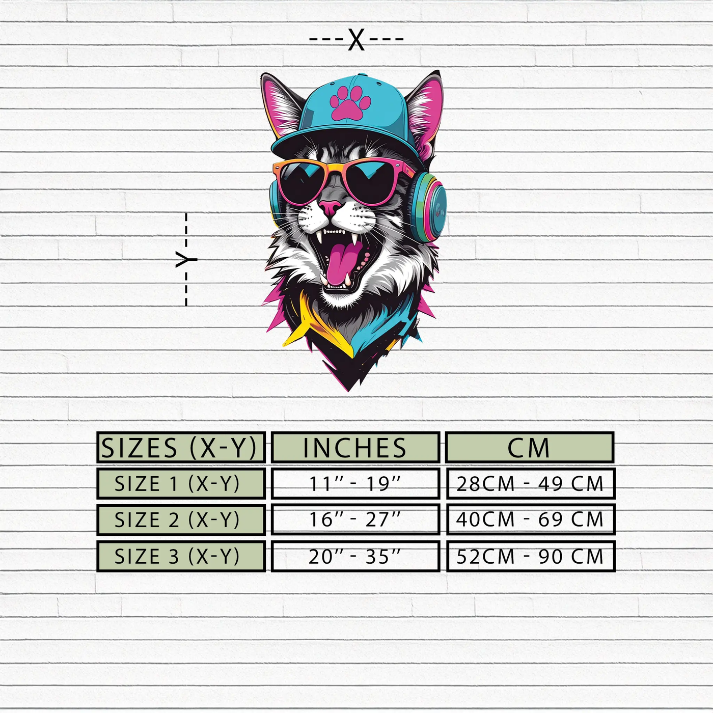 Cool Cat DJ Metal Wall Art – Street Style UV Decor-KAFUVM008 by Enova Art