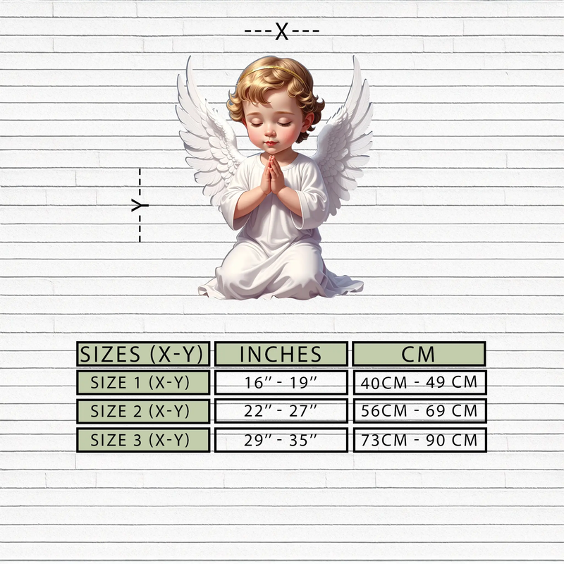 Praying Baby Angel Metal Wall Art – Religious Nursery Decor-KAFUVM020 by Enova Art
