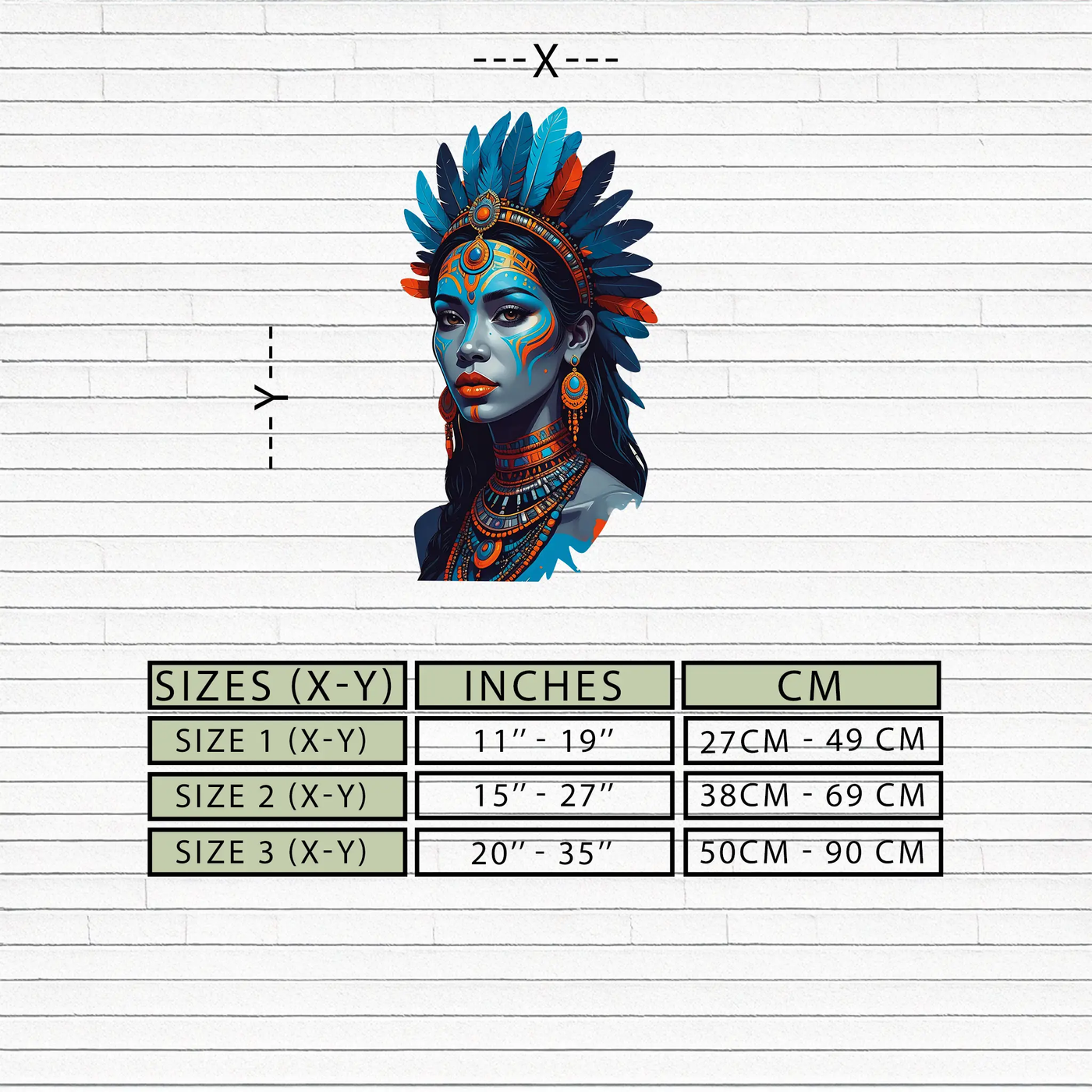 Tribal Blue Goddess Metal Wall Art – Ethnic Spirit Decor-KAFUVM021 by Enova Art