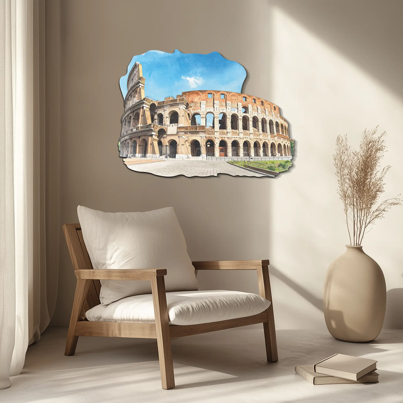 Colosseum Metal Wall Art – Ancient Rome Landmark Decor-KAFUVM023 by Enova Art