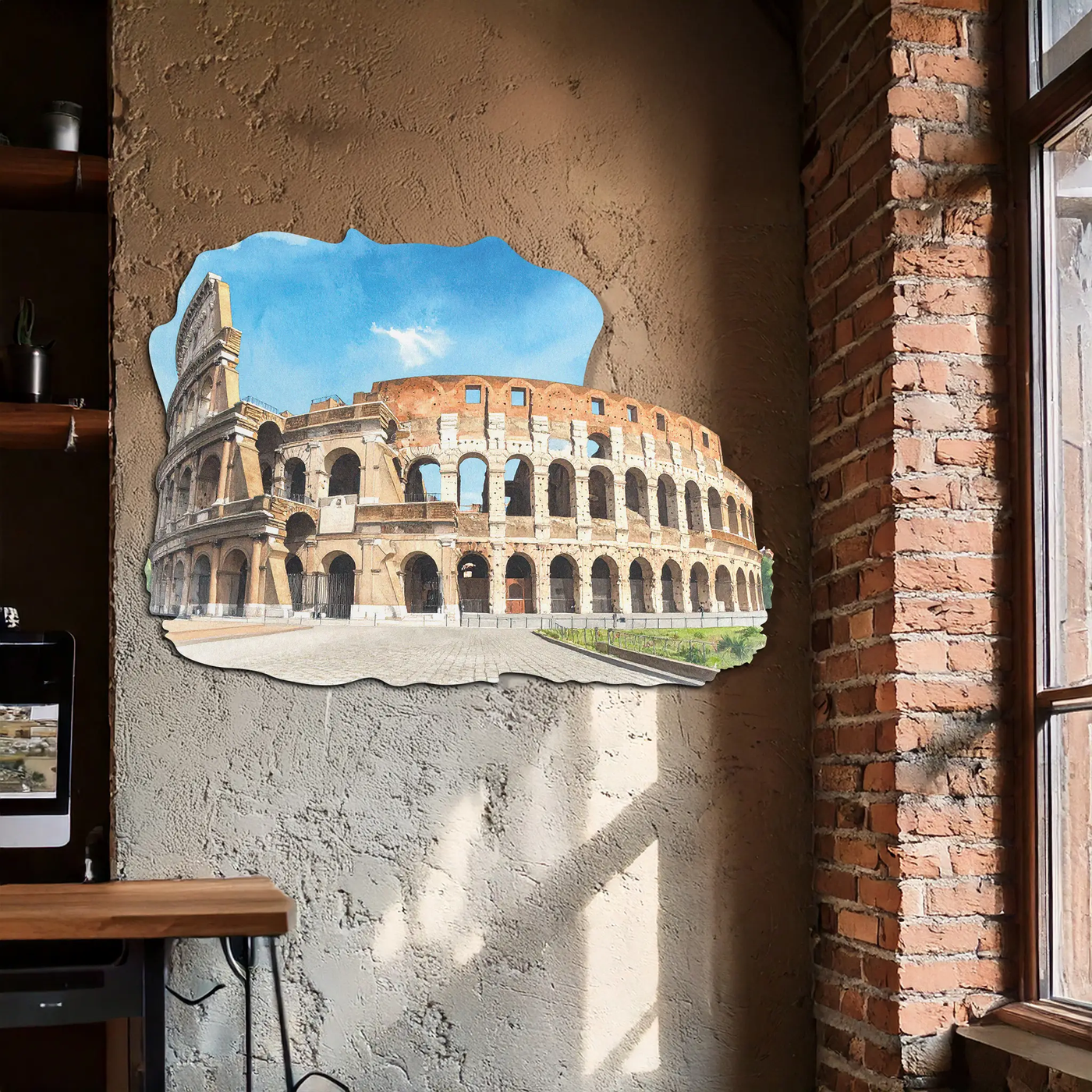 Colosseum Metal Wall Art – Ancient Rome Landmark Decor-KAFUVM023 by Enova Art