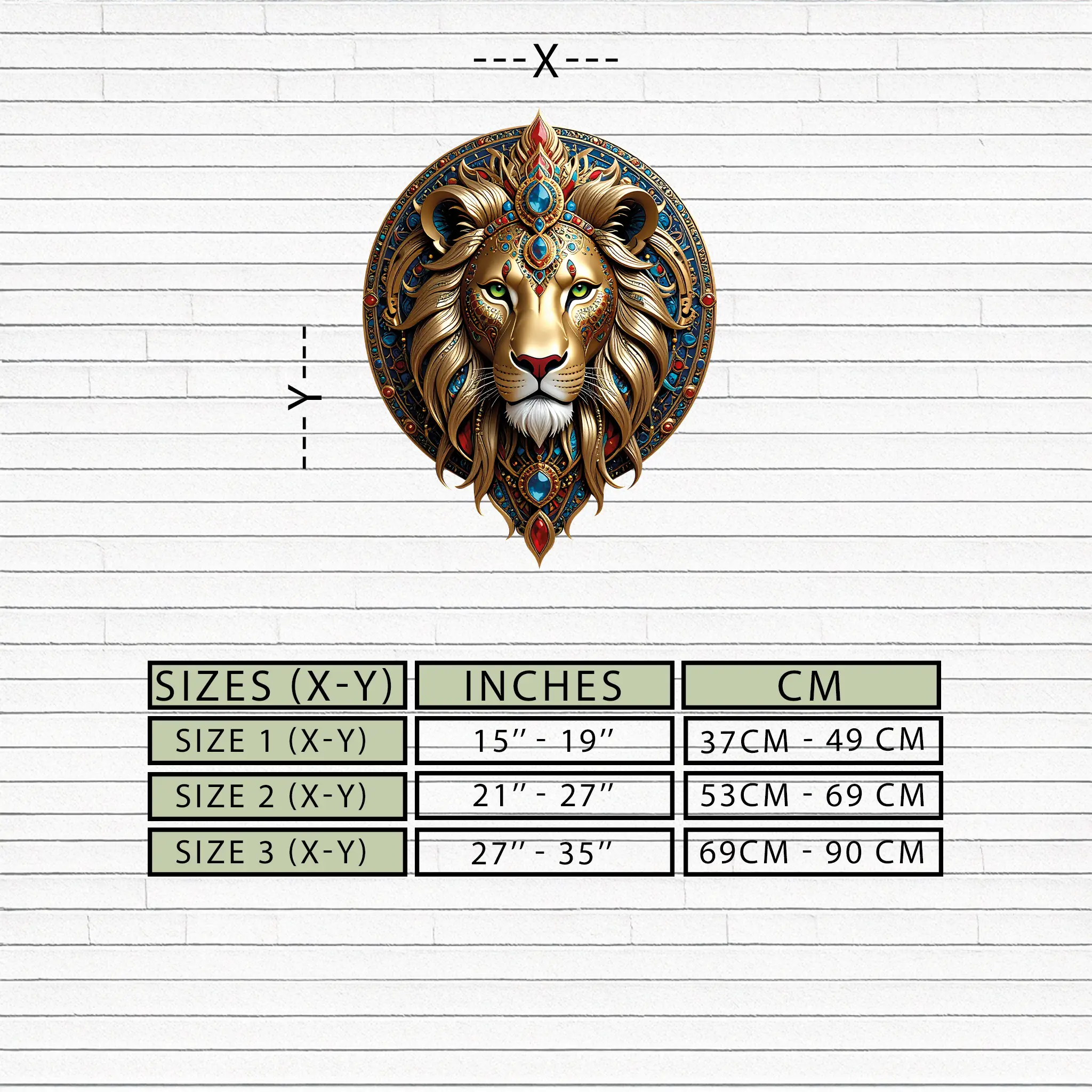 Regal Lion Mandala Wall Art – Royal Jungle Vibes Decor-KAFUVM026 by Enova Art