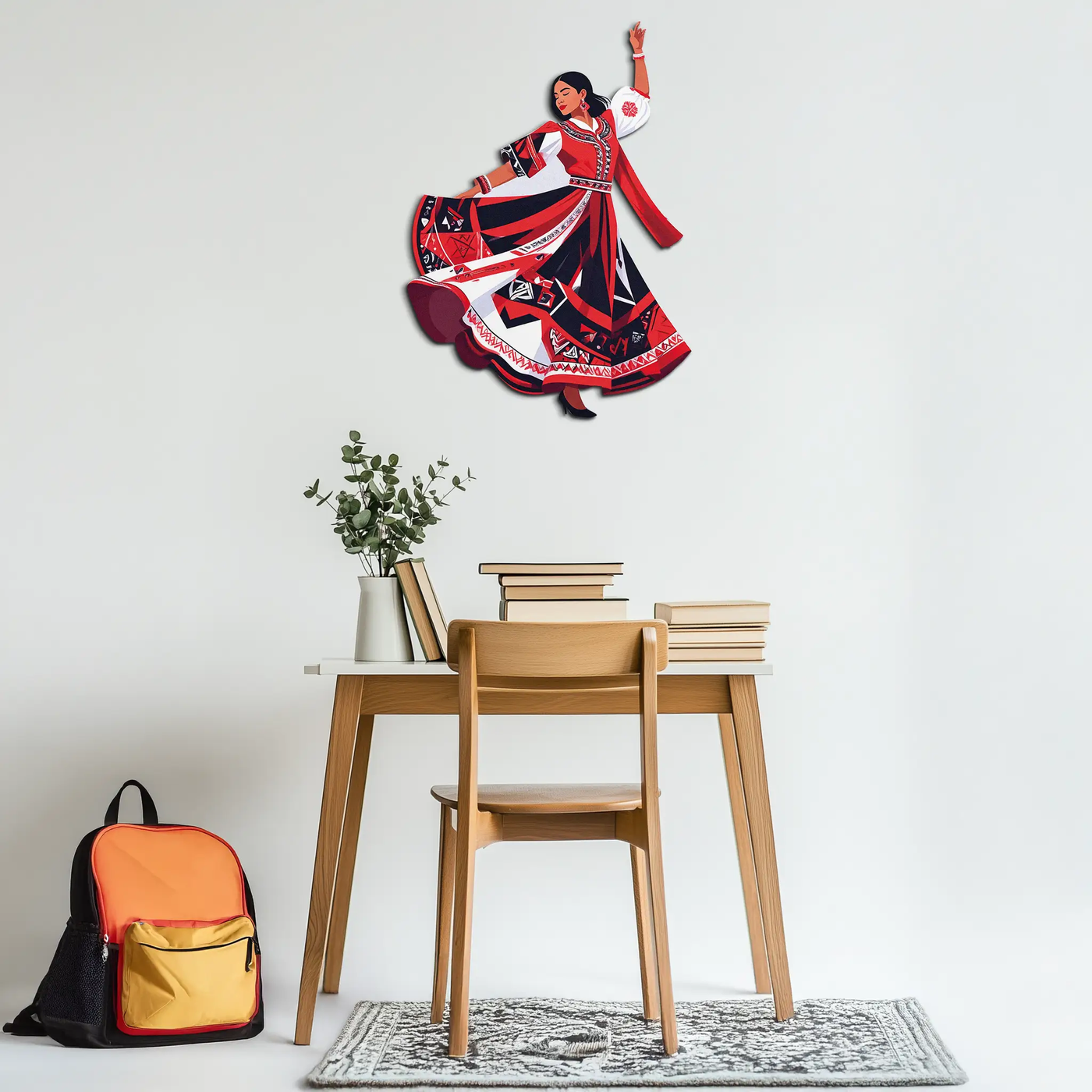 Dancing Woman Metal Wall Art – Bold & Cultural Decor-KAFUVM031 by Enova Art