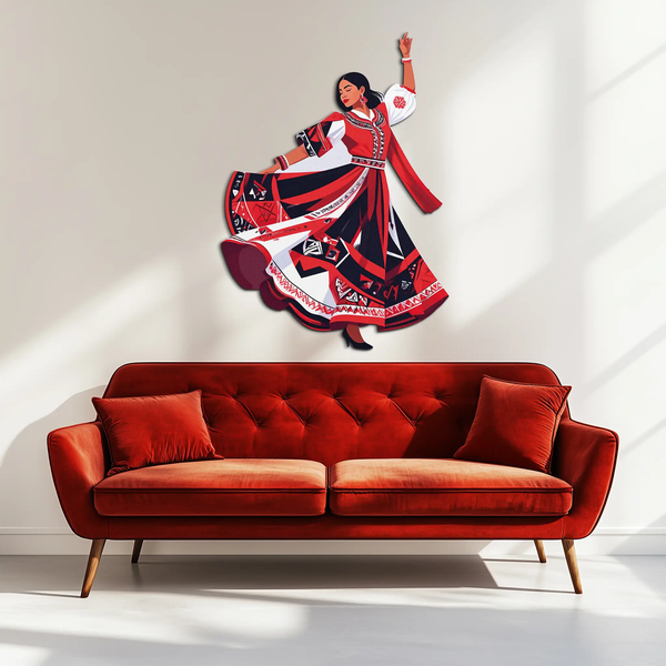 Dancing Woman Metal Wall Art – Bold & Cultural Decor-KAFUVM031