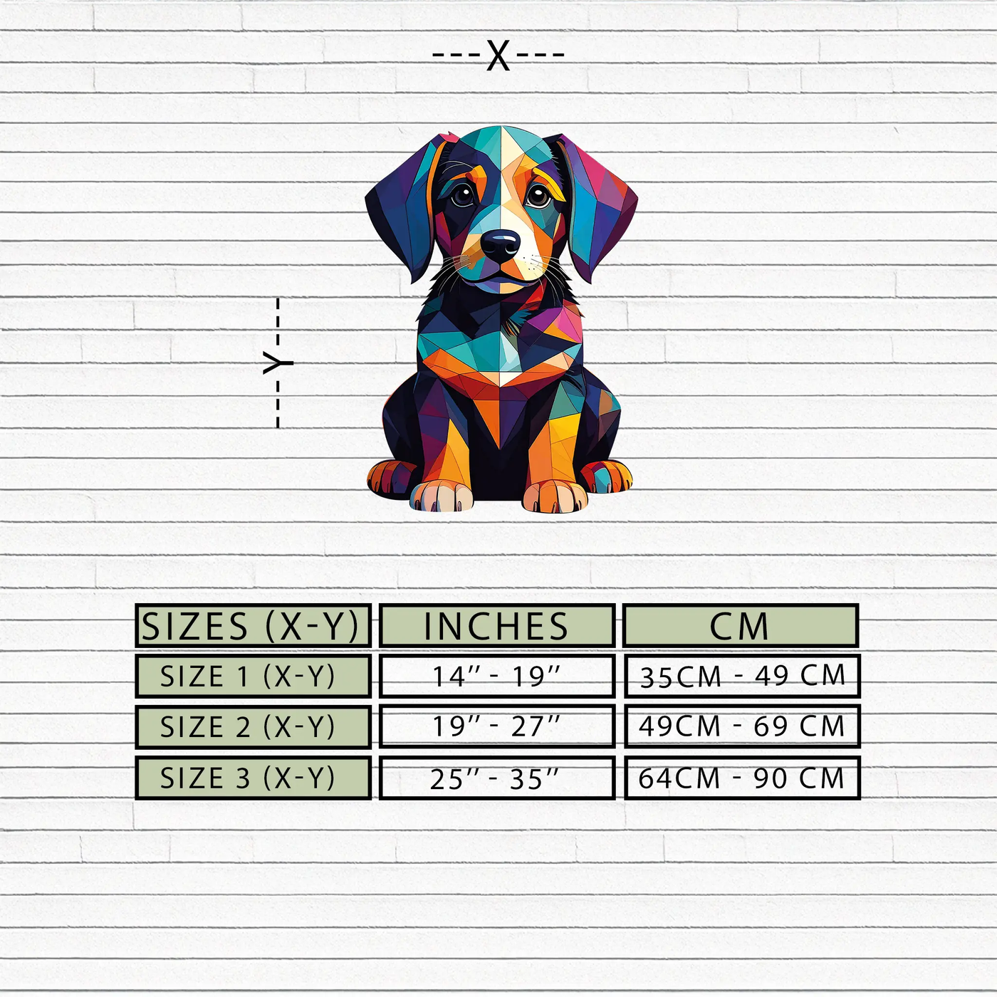 Colorful Geometric Dog Metal Wall Art – Bold Puppy Decor-KAFUVM038 by Enova Art