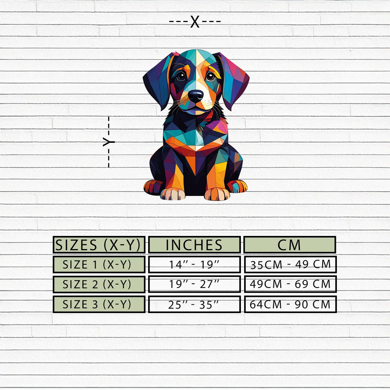 Colorful Geometric Dog Metal Wall Art – Bold Puppy Decor-KAFUVM038 by Enova Art