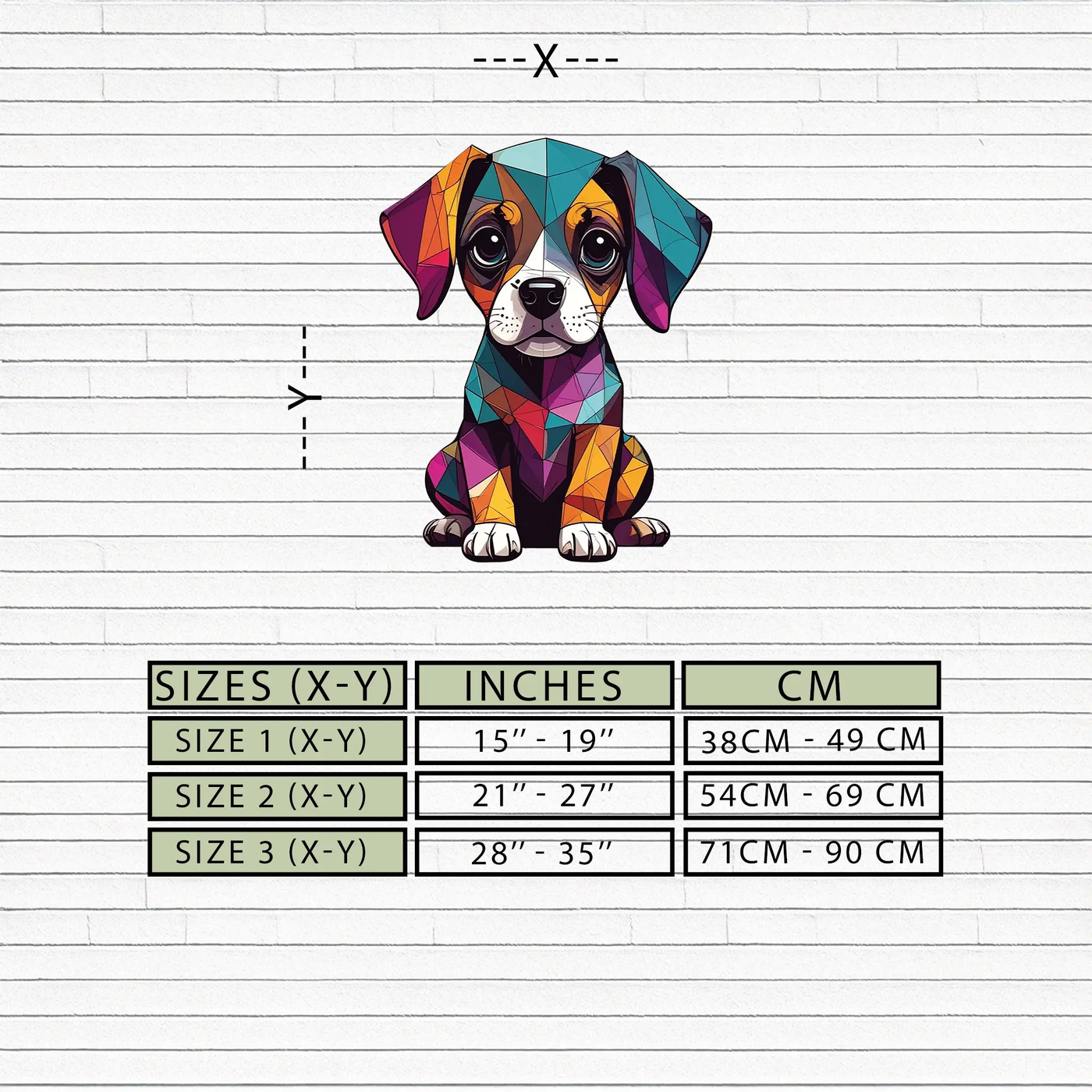 Geometric Puppy Metal Wall Art – Color Pop Dog Decor-KAFUVM039 by Enova Art
