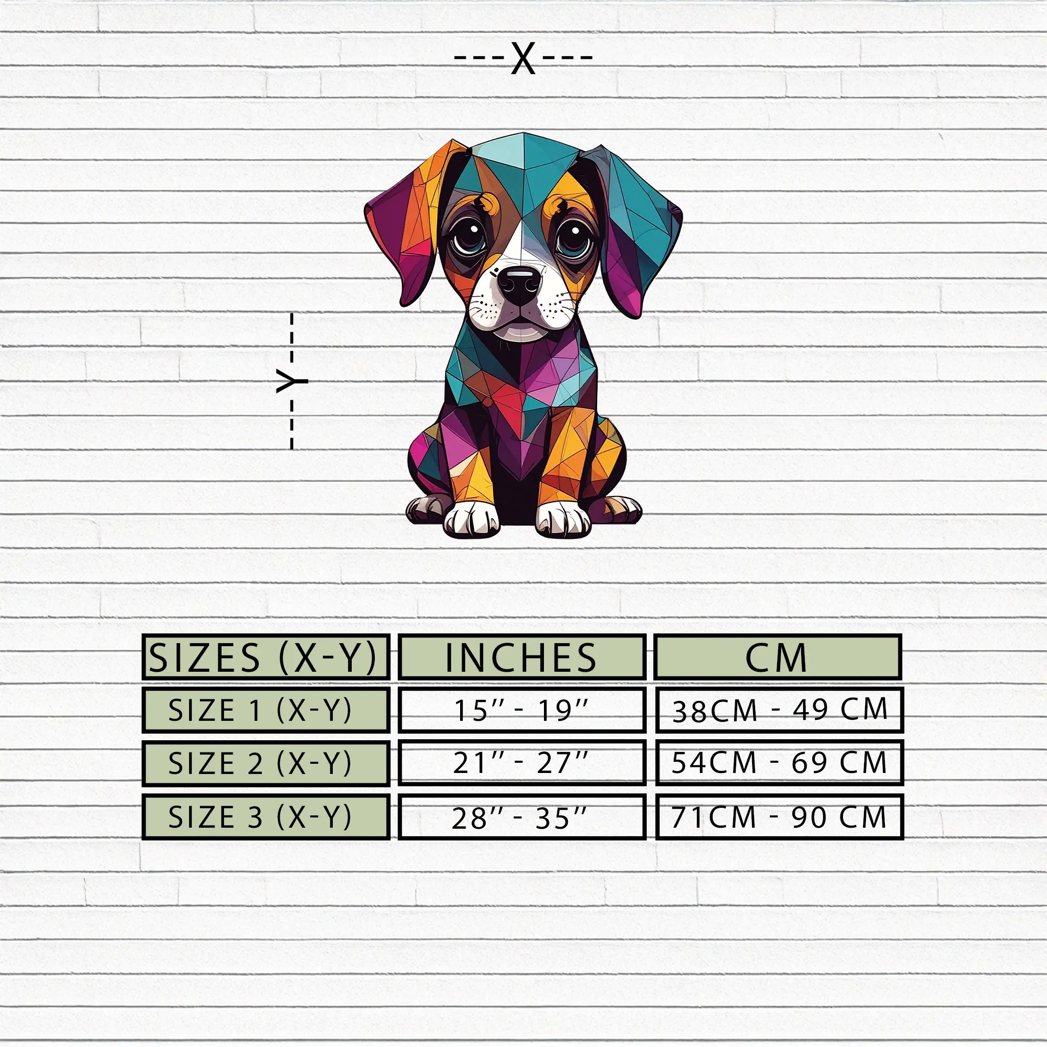 Geometric Puppy Metal Wall Art – Color Pop Dog Decor-KAFUVM039 by Enova Art