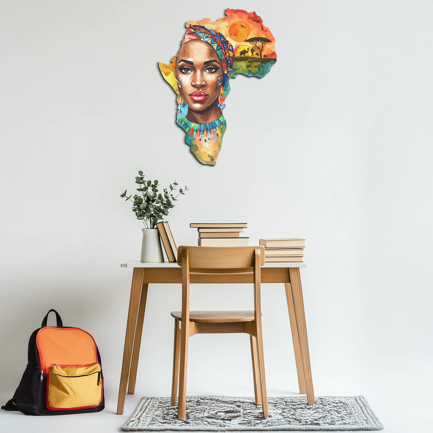 African Queen Metal Wall Art – Bold Cultural Decor-KAFUVM040 by Enova Art