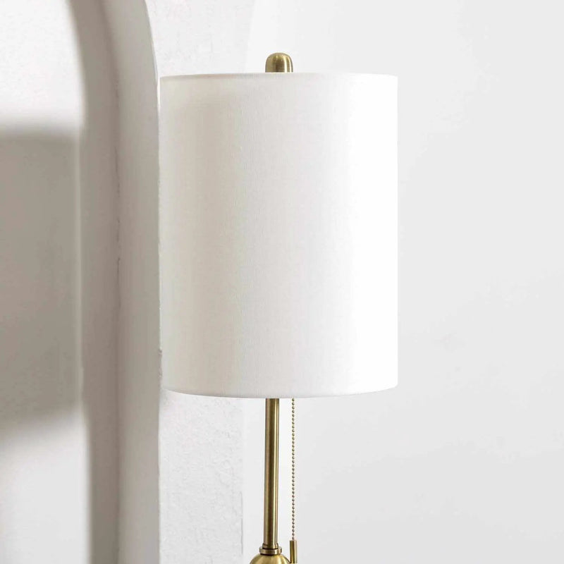 Katipunan Aqua Gold Metallic Brass Table Lamp by Boutique Rugs