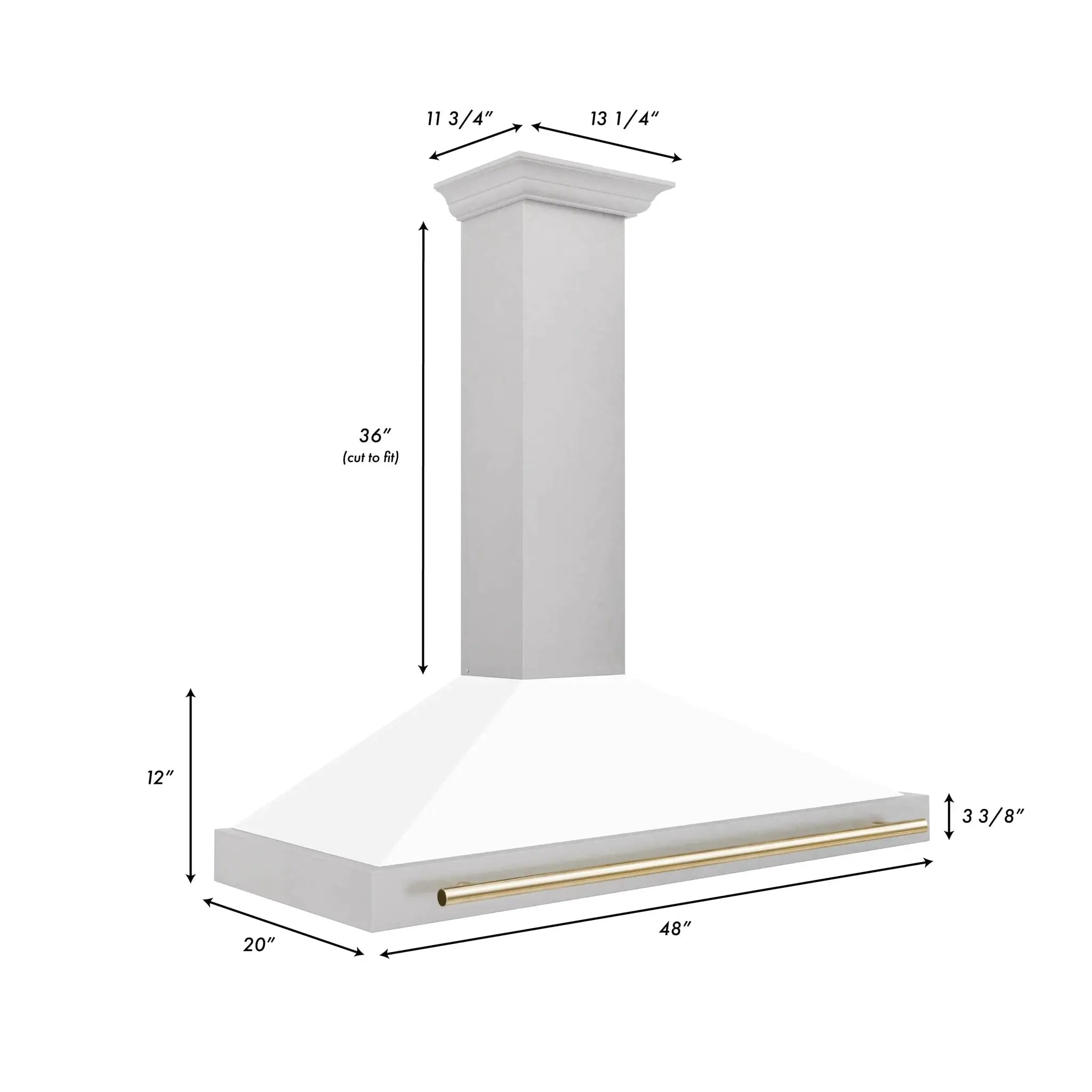ZLINE 48" Autograph Stainless Wall Range Hood KB4SNZ-WM48-G by Farmhouse Kitchen and Bath