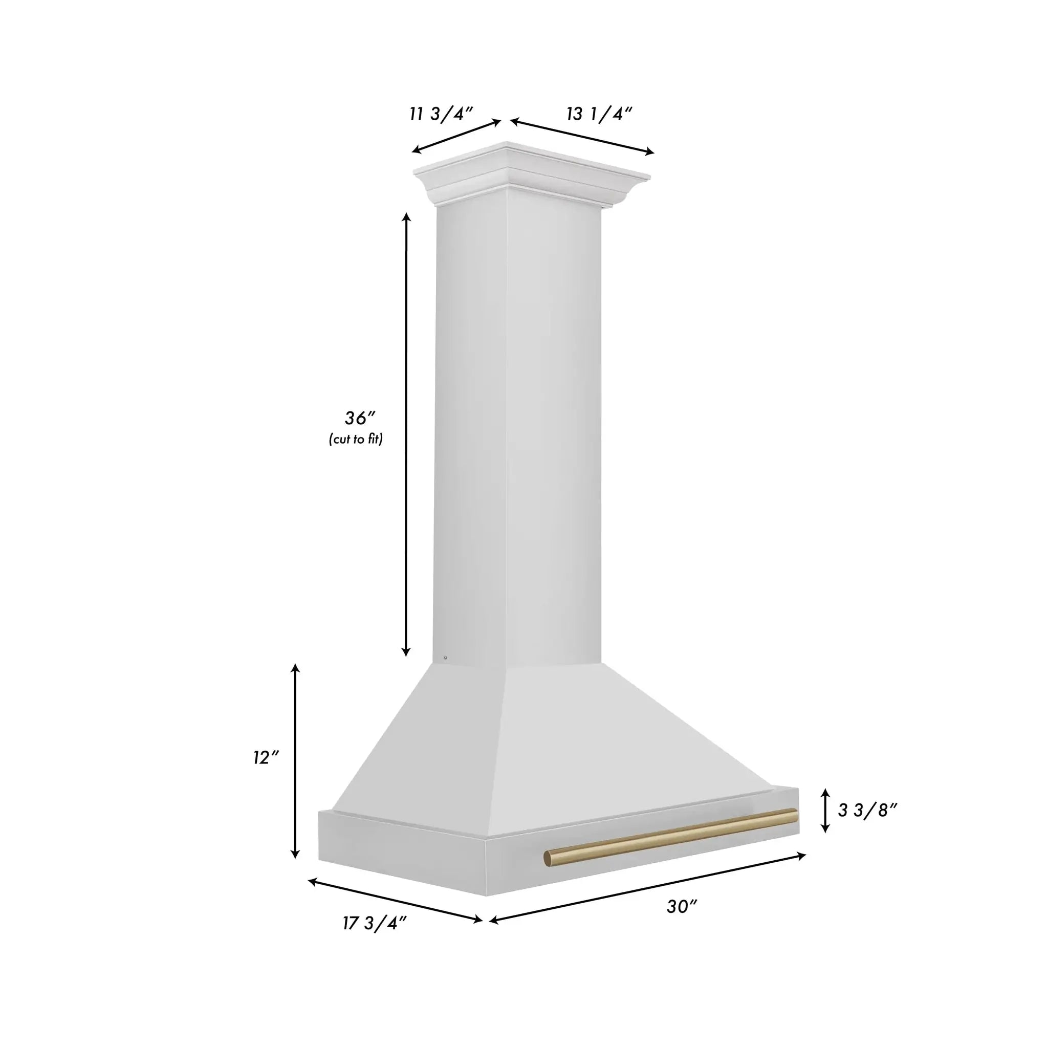ZLINE 30" Autograph Stainless Wall Range Hood KB4STZ-30-CB by Farmhouse Kitchen and Bath