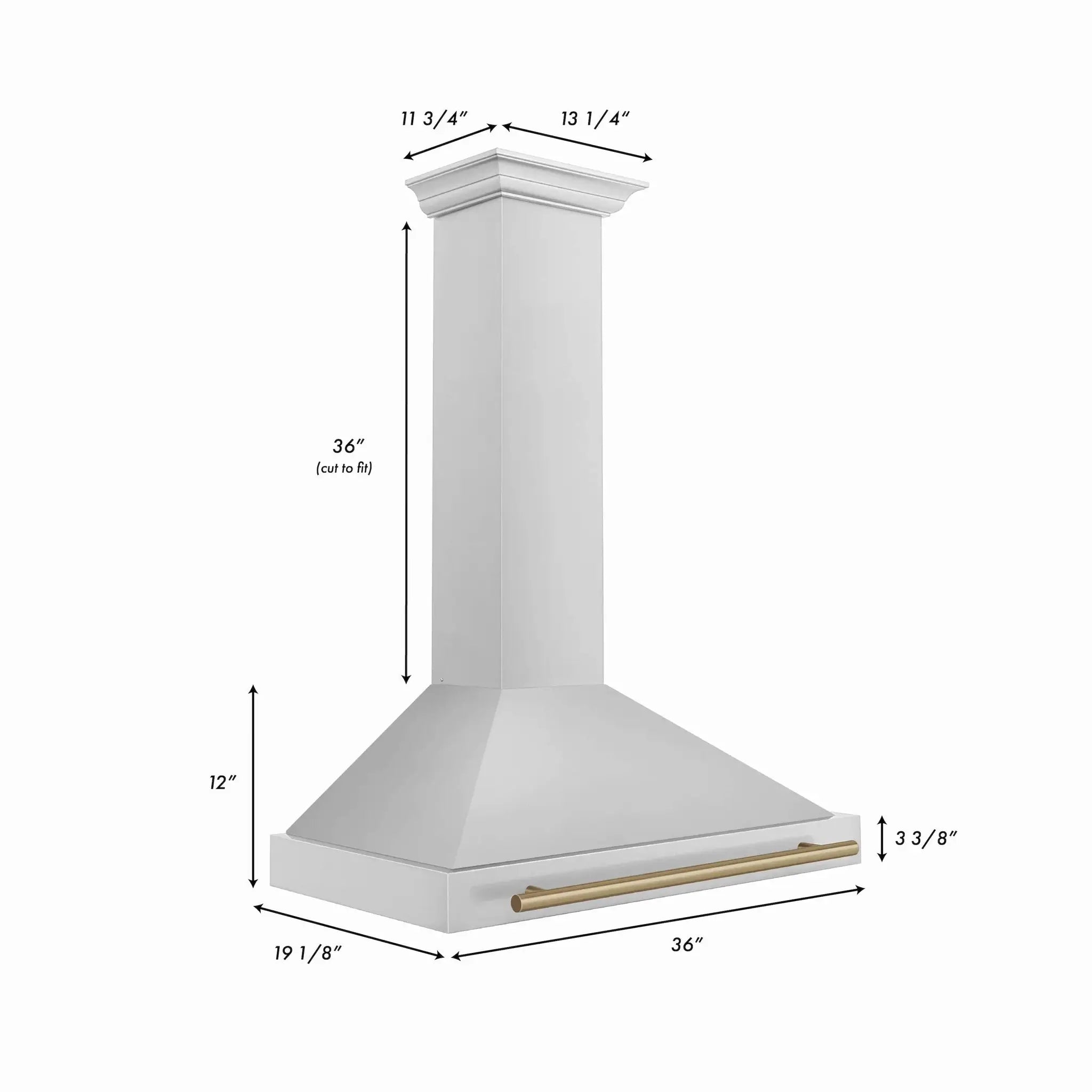 ZLINE 36" Autograph Stainless Wall Range Hood KB4STZ-36-CB by Farmhouse Kitchen and Bath
