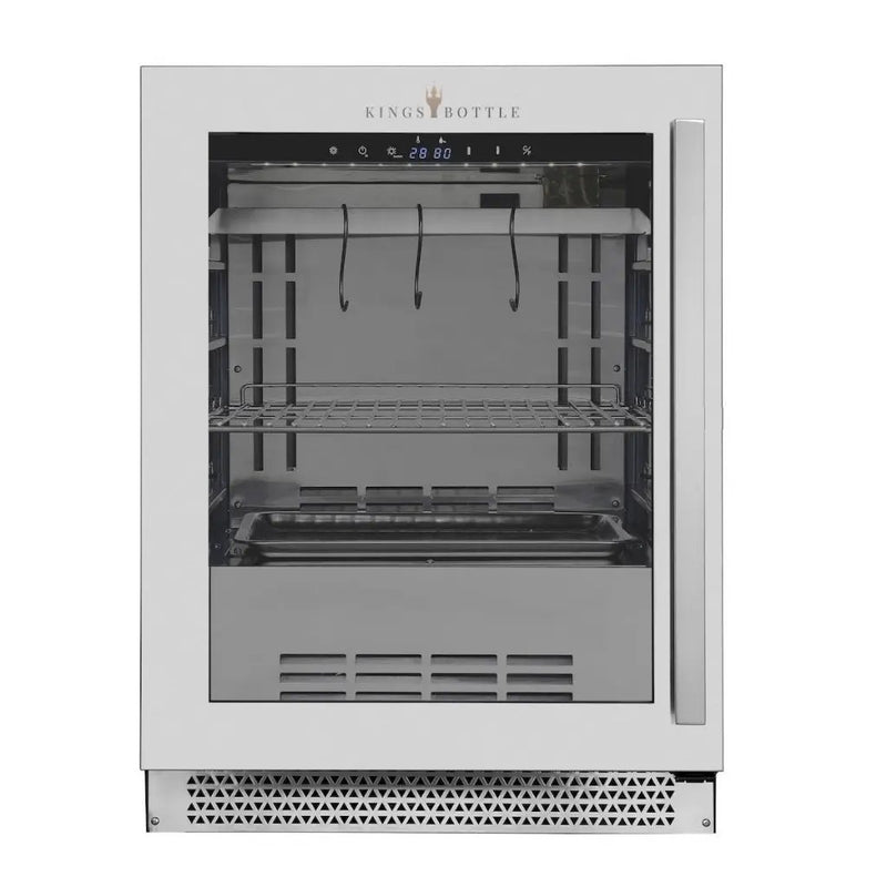 24″ Glass‑Door Meat Aging Fridge by KingsBottle.com