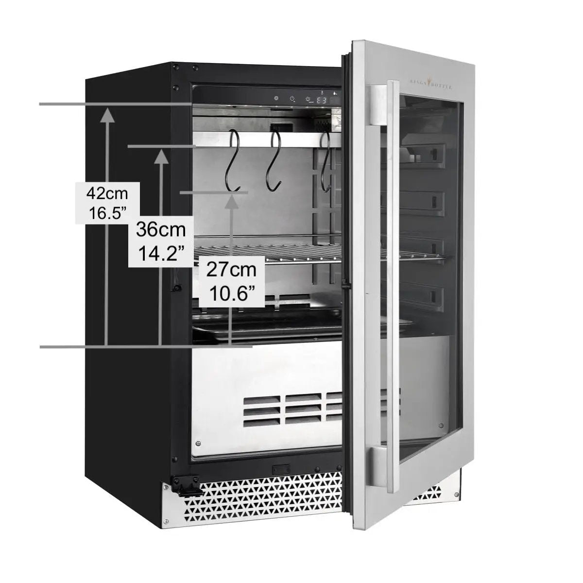 24″ Glass‑Door Meat Aging Fridge by KingsBottle.com