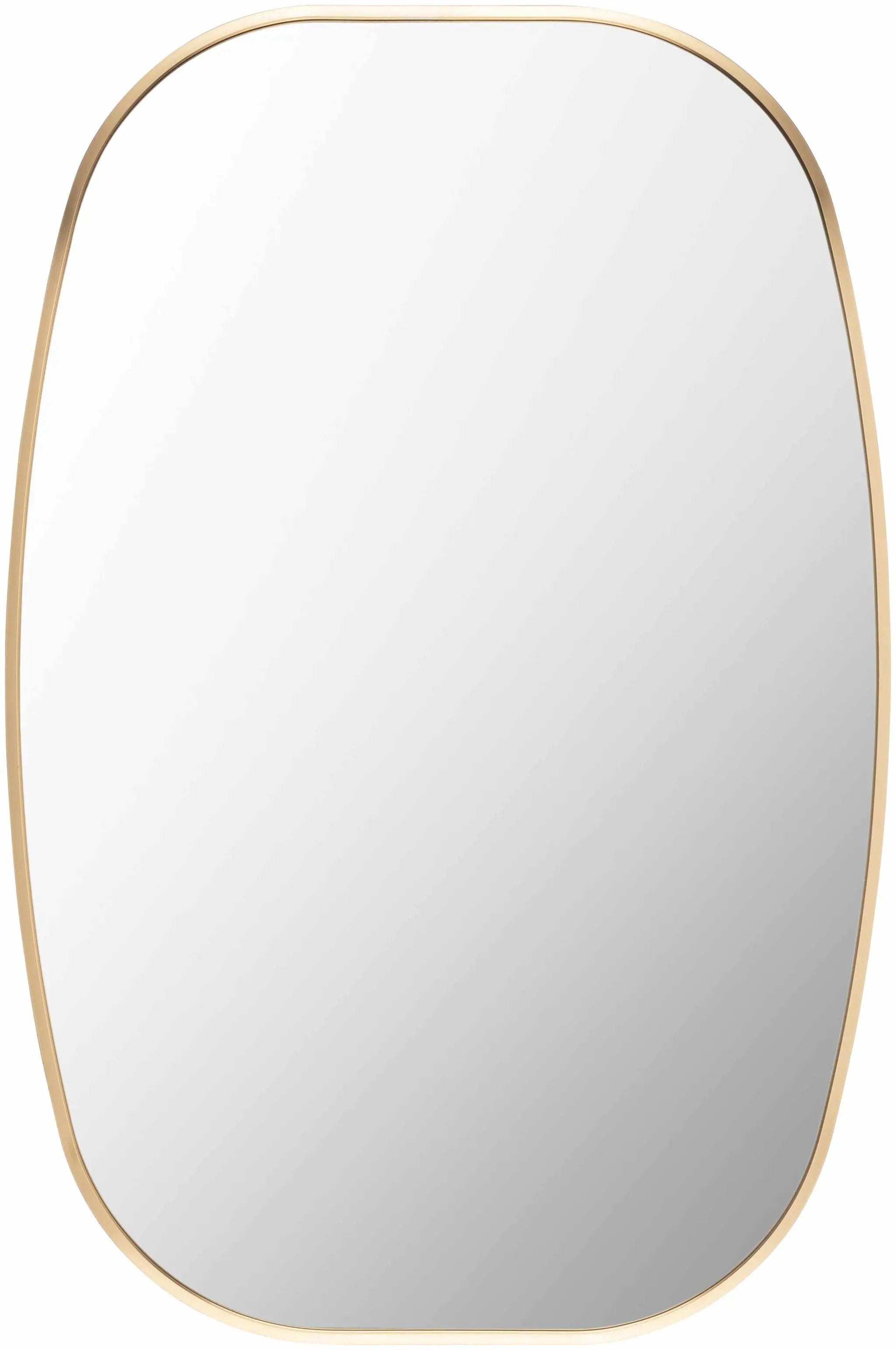 Kopparberg Gold Frame Round Mirror by Boutique Rugs